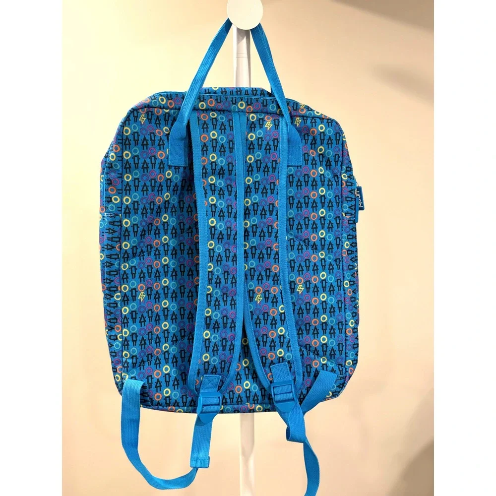 Yoobi Pharrell Williams i am OTHER Blue Geometric Laptop Backpack Y2K Streetwear